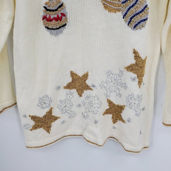 Vintage Dana Scott Embellished Christmas Ornament Holiday Glam Nostalgia Sweater - Picture 16 of 16